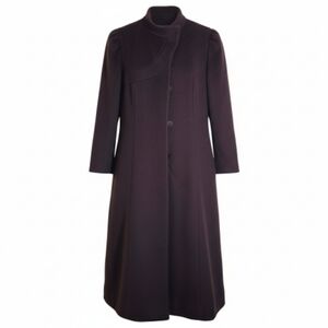 Nipon Couture Wool Blend Long Coat Women’s 8 Vintage Elegant Asymmetrical